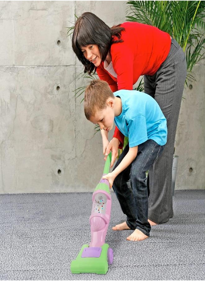 EP EXERCISE N PLAY Kids Vacuum Cleaner Toy for Toddler, Pink Toy Vacuum Cleaner with Light & Realistic Sounds, Pretend Role Play Household House Keeping Kids Cleaning Set Playing Learning Toys for Children Girls Boys  - Image 3