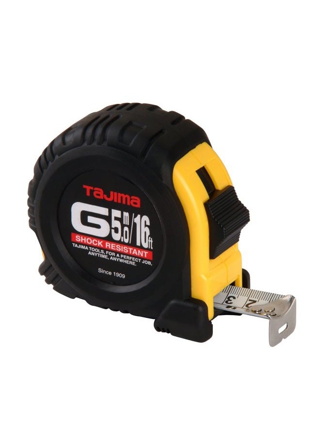 Tajima G-16/5MBW 16-Feet or 5-Meter by 1-Inch Steel Blade Tape Measure - Image 1