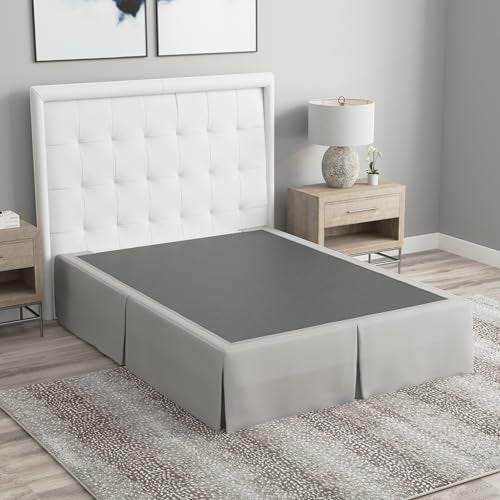 Bed Maker's Bed Maker’s Never Lift Your Mattress Bed Skirt, Designed for Box Spring Beds, Split Corners, 14 Inch Drop Length, King, Silver - Image 4