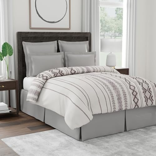Bed Maker's Bed Maker’s Never Lift Your Mattress Bed Skirt, Designed for Box Spring Beds, Split Corners, 14 Inch Drop Length, King, Silver - Image 3