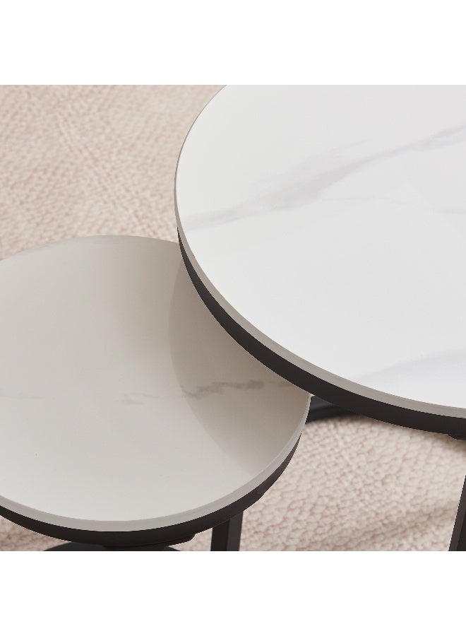 Home Box Roma Sintered Stone Nest of Tables - Set of 2 - Image 4