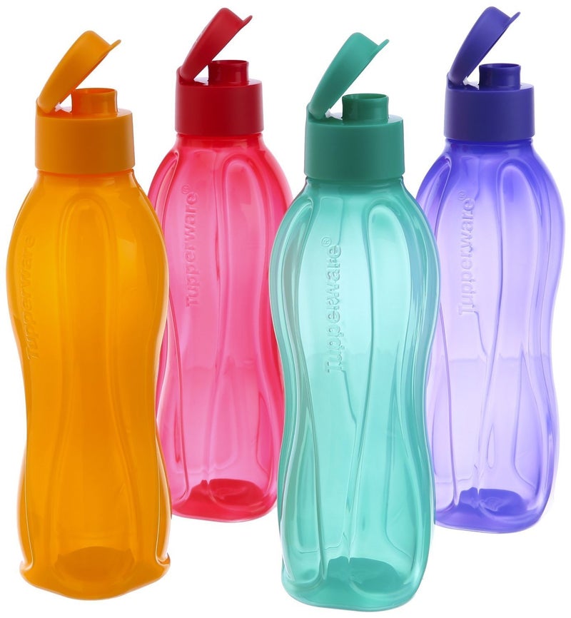 Tupperware Aquasafe Flip Top Bottle 1 L each, Set of 4 - Image 2