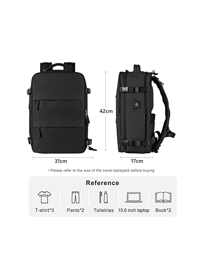 Raxoom Large Travel Backpack Women, Carry on Backpack, Hiking Backpack Waterproof Outdoor Sports Backpack Casual Daypack School Bag (Black) - Image 3