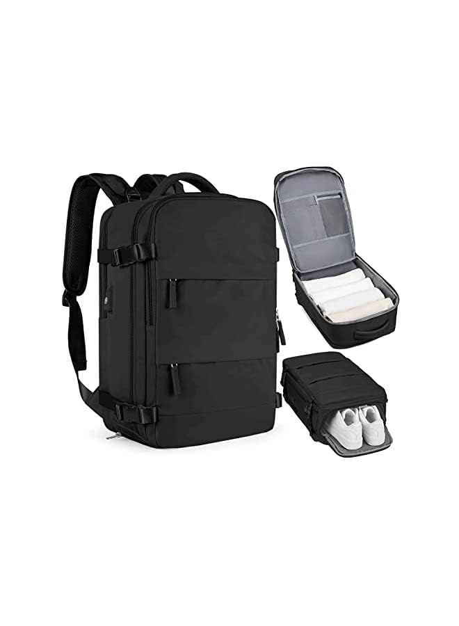 Raxoom Large Travel Backpack Women, Carry on Backpack, Hiking Backpack Waterproof Outdoor Sports Backpack Casual Daypack School Bag (Black) - Image 2