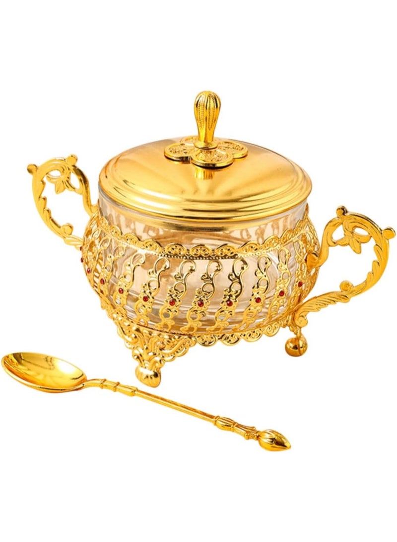 وعاء زجاجي أوروبي الطراز لتخزين الحلوى والسكر في المطبخ، مرطبان ماسون لتخزين المؤن - Image 1