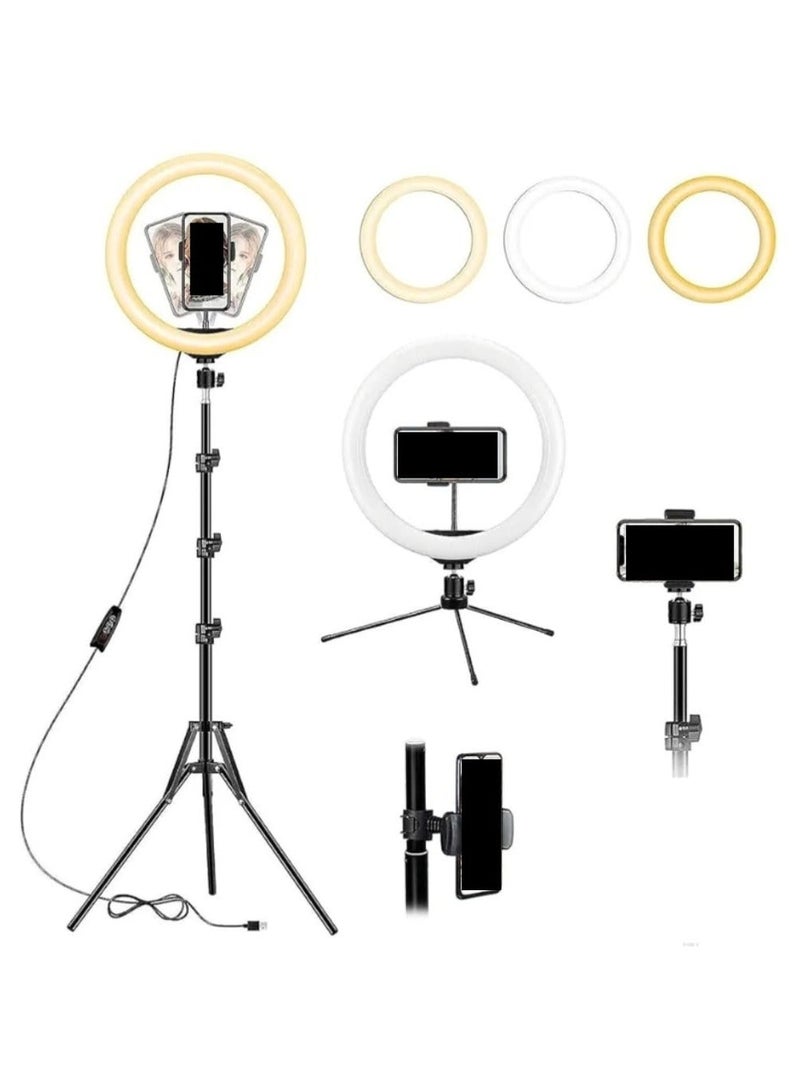 PLOKAMA Video Making Kit LED Selfie PK 778 – Portable Vlogging Kit with Tripod, Dimmable LED Light, Microphone & Phone Holder – Video Creator Kit for YouTube, TikTok, Instagram, Live Streaming, Zoom, Content Creation - Image 2