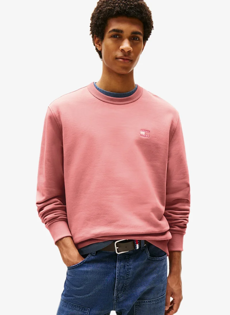 TOMMY JEANS Logo Regular Fit Pullover Sweatshirt