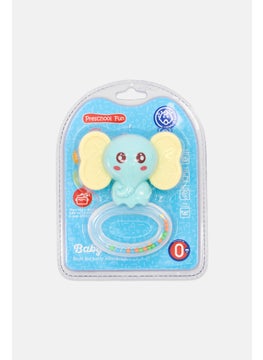 Preschool Fun Elephant Shape Silicone Teether Rattle Toy  - Image 1