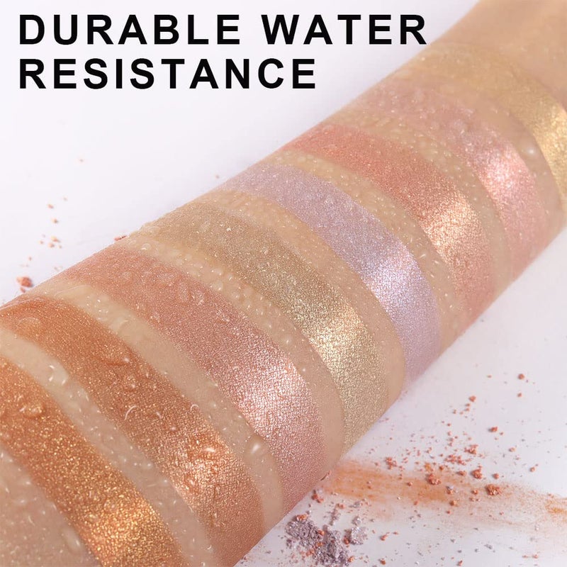 evpct 8 Colors Highlighter Makeup Palette for Face Highlighters & Luminizers iluminadores de maquillaje profesional Gold Cheek Diamond Shimmer Stick Glitter Contour Bronzer and Highlighter Palette - Image 3