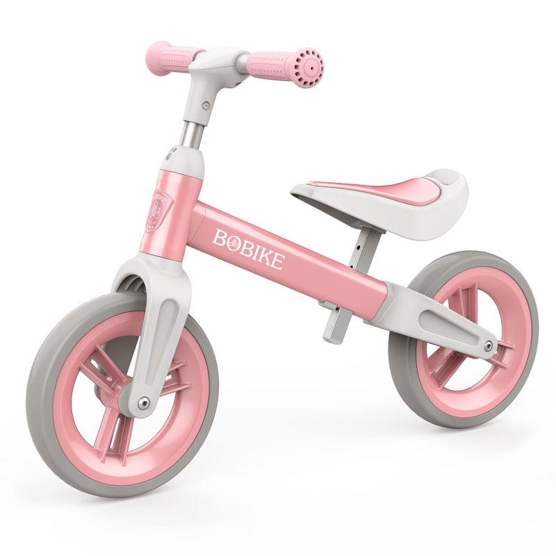 Bobike Toddler Balance Bike Toys for 1 to 3 Year Old Girls Boys Adjustable Seat and Handlebar NoPedal Training Bike Best Gifts for Kids Pink - Image 2
