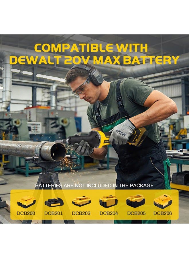BDJHMP Cordless Die Grinders, Up to 25000RPM Brushless Motor, 1/4" Collet for Polishing, Cutting, Rust Removal, Deburring, Weld Spot Trimming(Tool Only) (Yellow for Dewalt 20v Battery) - Image 5