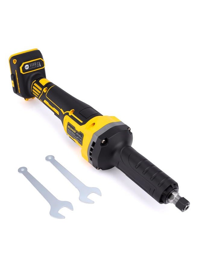 BDJHMP Cordless Die Grinders, Up to 25000RPM Brushless Motor, 1/4" Collet for Polishing, Cutting, Rust Removal, Deburring, Weld Spot Trimming(Tool Only) (Yellow for Dewalt 20v Battery) - Image 1