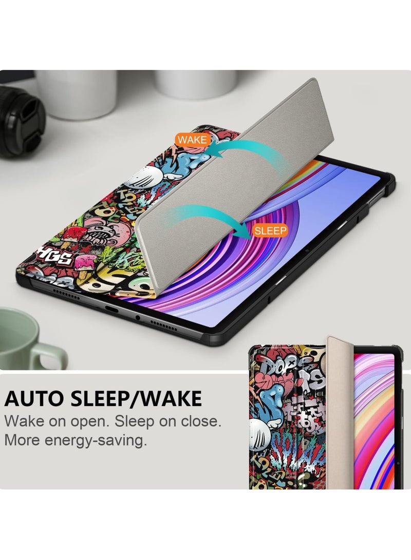 VKL Case for Xiaomi Redmi Pad Pro 12.1 Inch Tablet, Ultra-Thin Cover with Stand Function, Graffiti - Image 5