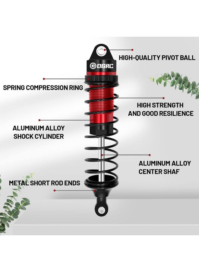 OGUNKE Ogrc Oil Shock Absorber Rc Shock Absorber Damper Set For 1/10 Traxxas Slash 2Wd, Hoss, Rustler 4X4 Vxl,Slash 4X4, Bandit, Ford, Nitro, Stampede Upgrades Replace Of 5862 (Black Red)  - Image 4