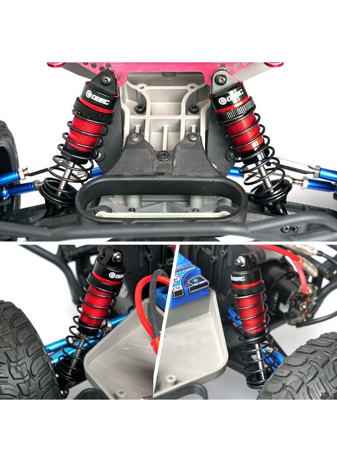 OGUNKE Ogrc Oil Shock Absorber Rc Shock Absorber Damper Set For 1/10 Traxxas Slash 2Wd, Hoss, Rustler 4X4 Vxl,Slash 4X4, Bandit, Ford, Nitro, Stampede Upgrades Replace Of 5862 (Black Red)  - Image 2