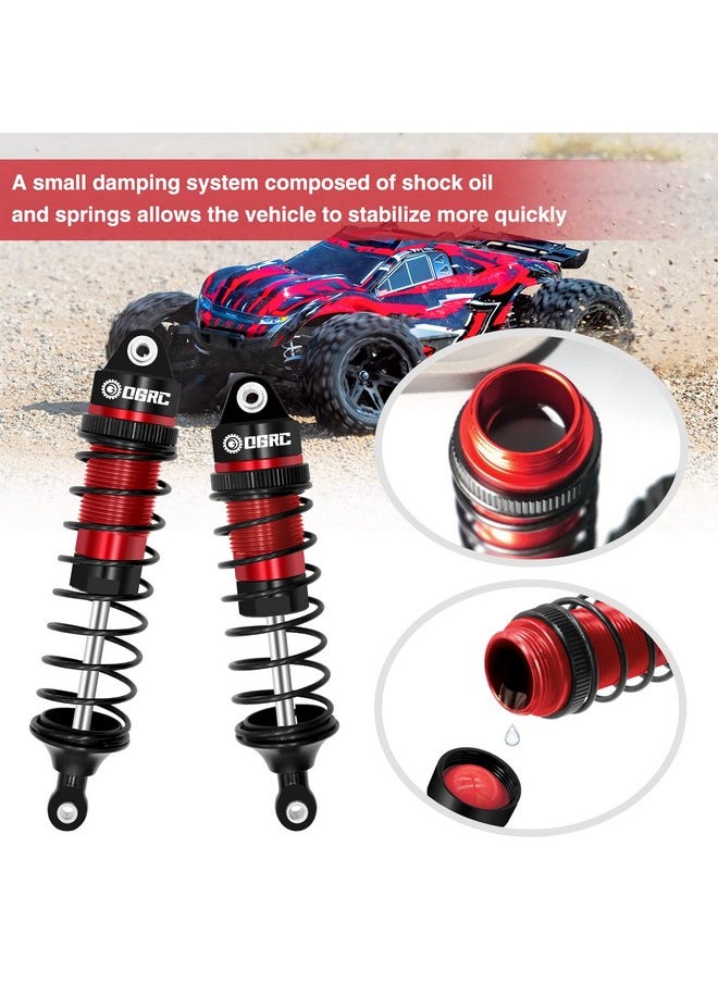 OGUNKE Ogrc Oil Shock Absorber Rc Shock Absorber Damper Set For 1/10 Traxxas Slash 2Wd, Hoss, Rustler 4X4 Vxl,Slash 4X4, Bandit, Ford, Nitro, Stampede Upgrades Replace Of 5862 (Black Red)  - Image 3