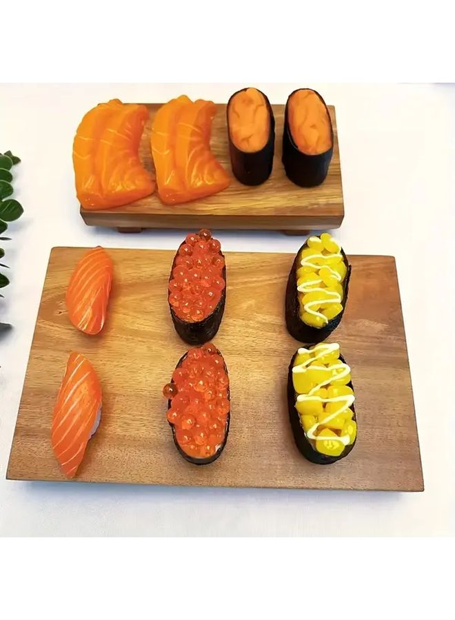 One Sushi Wooden Tray Sushi Plate A For Serving Food Appetizers Cheese Meat And Parties Perfect Gift For All Seasons - Image 1