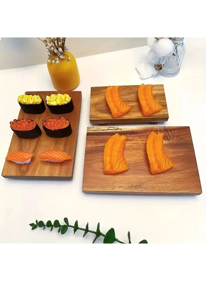 One Sushi Wooden Tray Sushi Plate A For Serving Food Appetizers Cheese Meat And Parties Perfect Gift For All Seasons - Image 2