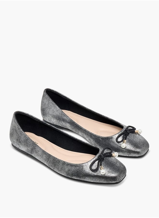Celeste Women's Bow Accent Slip-On Ballerina Shoes  - Image 1