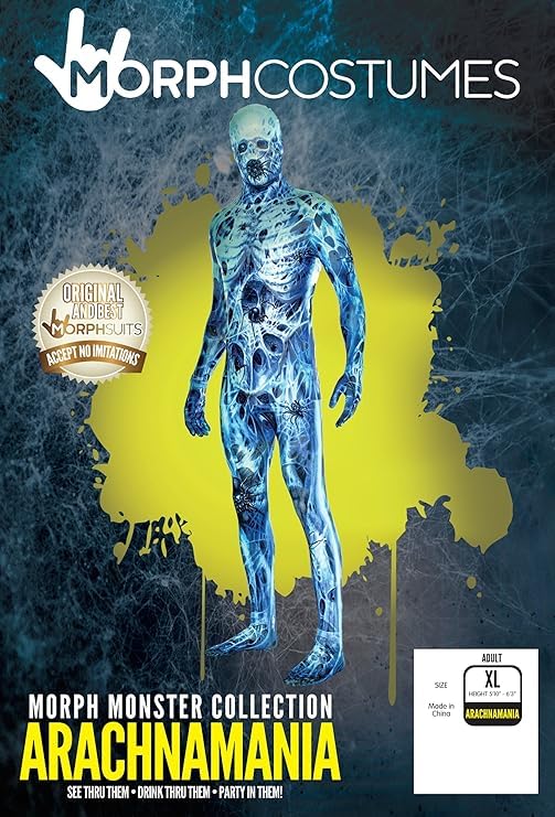 Morphsuits Official Adults Arachnomania Spider Web Monster Fancy Dress Costume - X-Large - Image 3