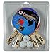 Martin Kilpatrick Cyclone Shakehand Table Tennis 4Player Set PipsOut Surface with No Sponge Offers Limited Speed Spin with Great Control Recommended for Beginning Level Players - Image 3