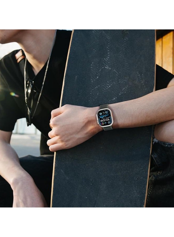 Beauenty Sport Durable Rugged Watch Band Designed for Apple Watch Ultra 1/2 49mm 46mm 45mm 44mm 42mm, Soft Silicone Double Colour Strap for iwatch Series 10 9 8 7 6 5 4 3 2 1 SE - Image 4