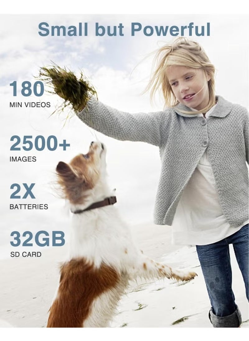 Generic Digital Camera, FHD 1080P Kids Camera 44MP Point and Shoot Digital Cameras with 32GB SD Card, 16X Zoom, Lanyard  - Image 4