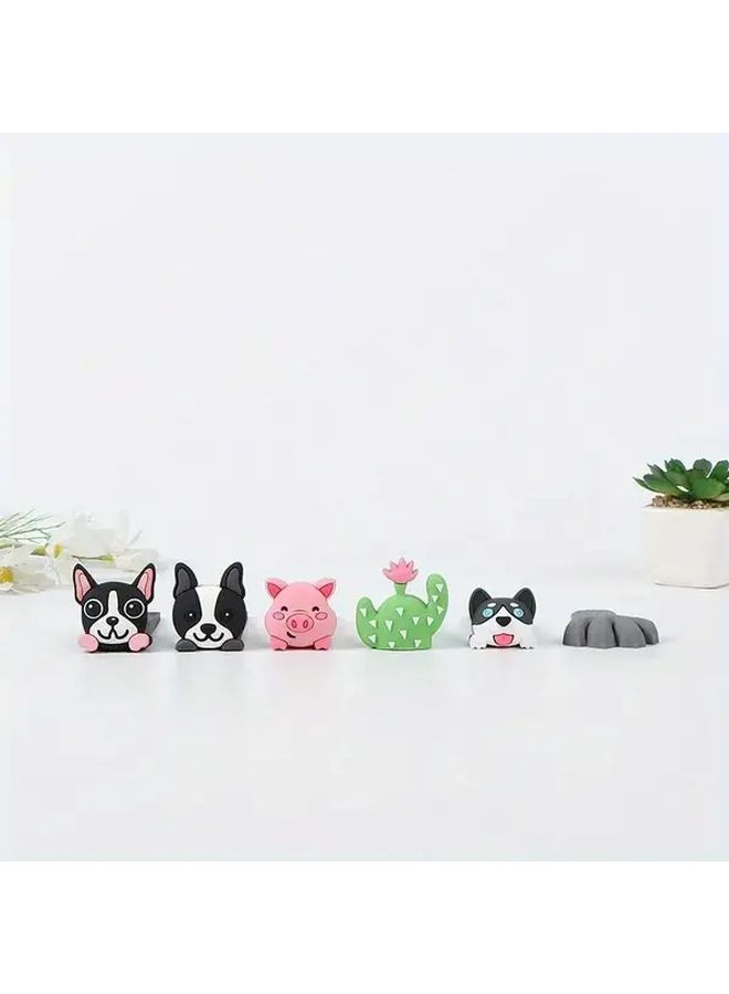 Cartoon Bulldog Door Stopper Anti Collision Handle Protector Wall Mounted Safety Wedge - Image 5