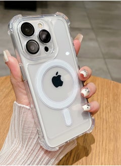 keloray iPhone 15 Pro Max Case with Camera Lens Protector, Protective Case Compatible with Wireless Charging, Anti-Scratch Shockproof Protective Electroplated iPhone 15 Pro Max Case for Women Men-Clear  - Image 2