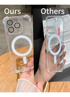 keloray iPhone 15 Pro Max Case with Camera Lens Protector, Protective Case Compatible with Wireless Charging, Anti-Scratch Shockproof Protective Electroplated iPhone 15 Pro Max Case for Women Men-Clear  - Image 3