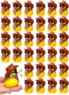 36 Set Cowboy Rubber Duck Mini Yellow Duckies Bath Party Toy Tiny Ducks Bathtub Toy with Cowboy Hat Paisley Bandanas Sunglasses for Summer Baby Shower Birthday Swimming Party Favor (Brown) - pzsku/Z1C7382EA4FB67042B938Z/45/_/1686915987/f07f240b-6c44-4e9c-8037-39fa5ecfad0b