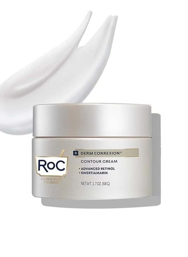 RoC Derm Correxion Neck Cream with Hyaluronic Acid and Advanced Retinol to visibly Tighten & Lift Horizontal Neck Lines, Facial Moisturiser to Contour Face, Neck + Jaw, (1.7 oz) - Image 1