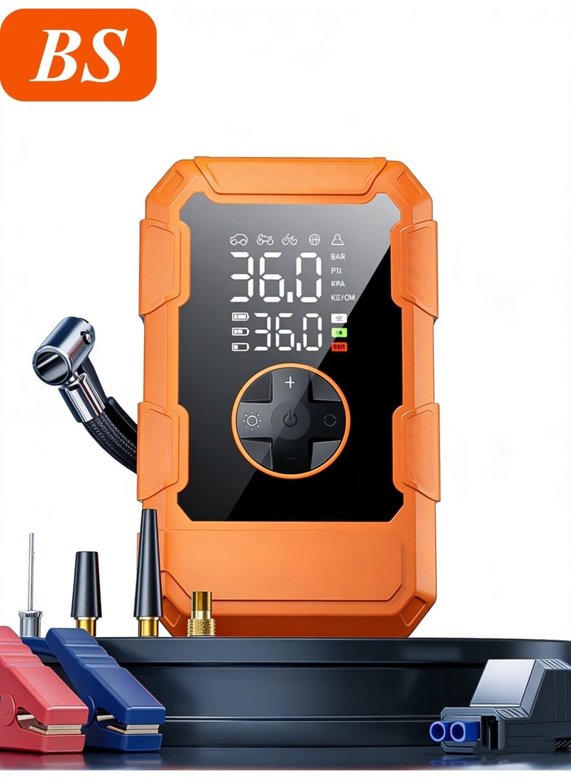 BS Portable Car Jump Starter 2500A Peak 20000mAh 12V Battery Booster | Up to 8.0L Petrol & 6.5L Diesel | LED Digital Display, SOS Flashlight, Smart Safety Clamps, Power Bank & Storage Case - Image 2