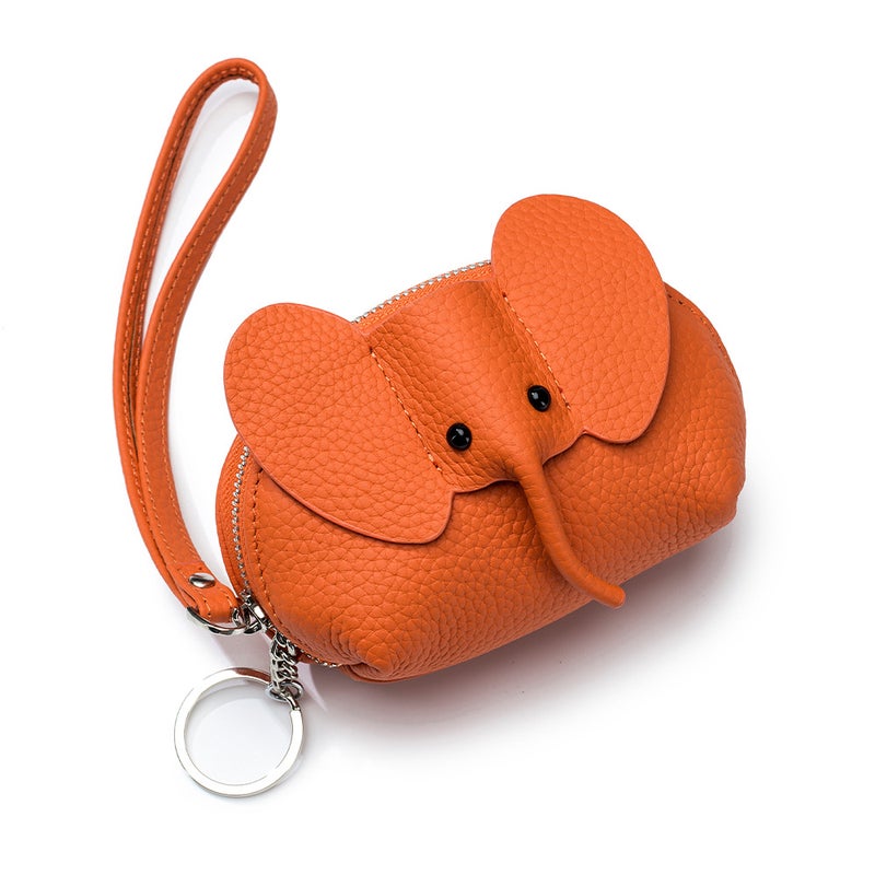 New Creative Card Leather Coin Purse Women Orange