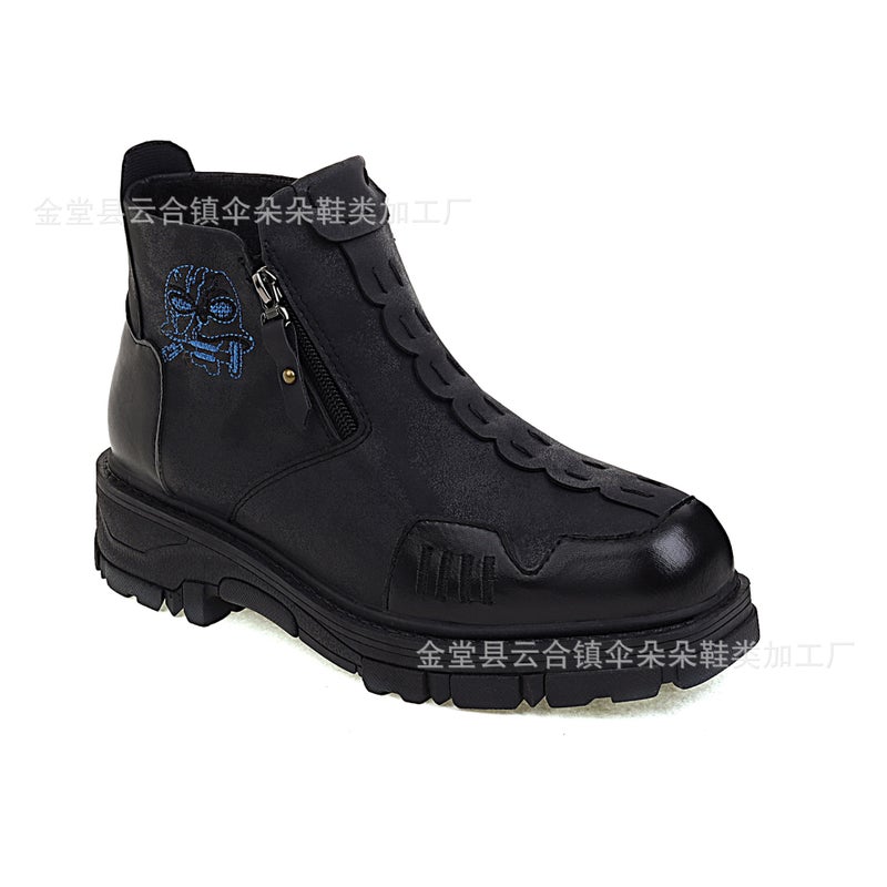 2021 New Men'S Leather Boots Martin Boots Non-Slip Low Heel Men'S And Women'S Boots - Image 1