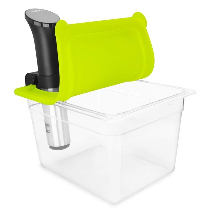 SOUS VIDE CONTAINER WITH UNIVERSAL SILICONE LID COMPATIBLE WITH ANOVA ALL MODELS ANOVA NANO CHEFSTEPS JOULE INSTANT POT WANCLE SOUS VIDE COOKERS