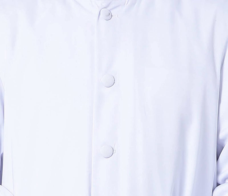 IvyRobes Unisex Adults Roman Pulpit(Clergy) Cassock with Tab Insert Collar White 57(6'0"-6'2") - Image 5