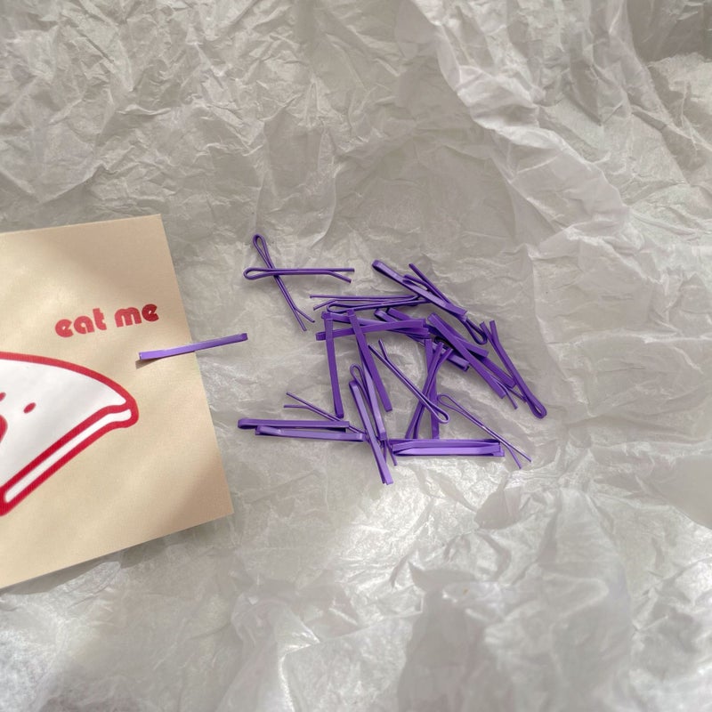 Generic 2cm2.5cm3cm color paint mini clip bjd small cloth ob11 baby hairpin doll hair accessories 2cm-7# is purple