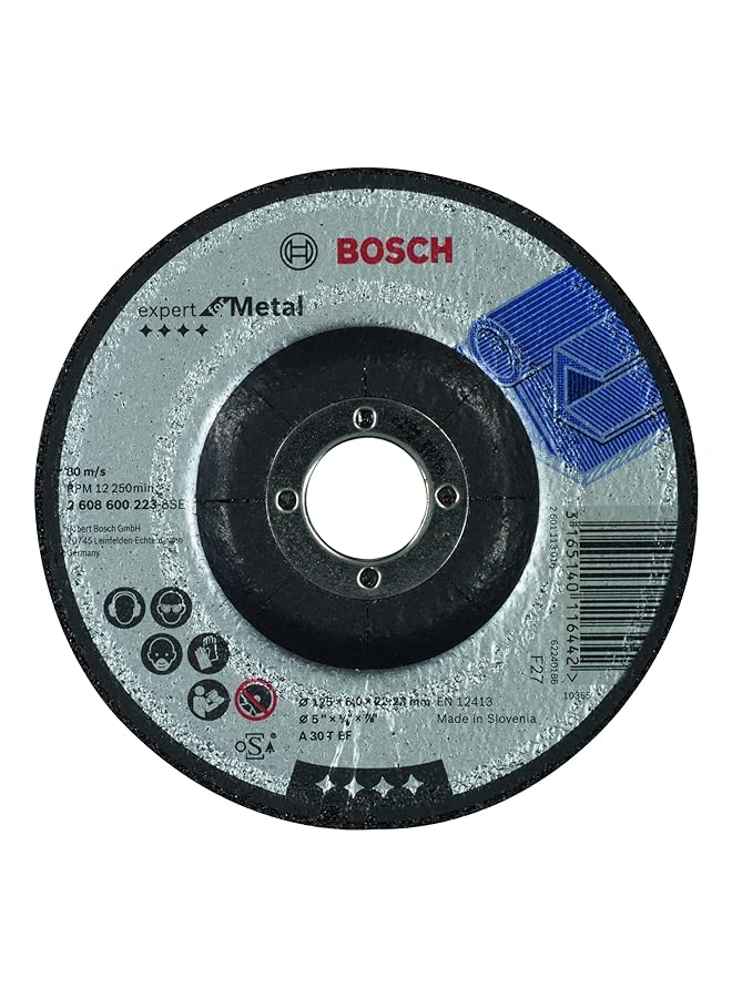 BOSCH Expert For Metal Grinding Disc For Small Angle Grinders 1 Piece 125 Mm Diameter 6.00 Mm Thickness - Image 1