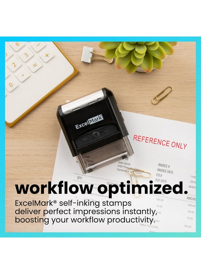 إكسلمارك ختم مطاطي ذاتي الحبر فقط - حبر أحمر (Excelmark A1539) - Image 3