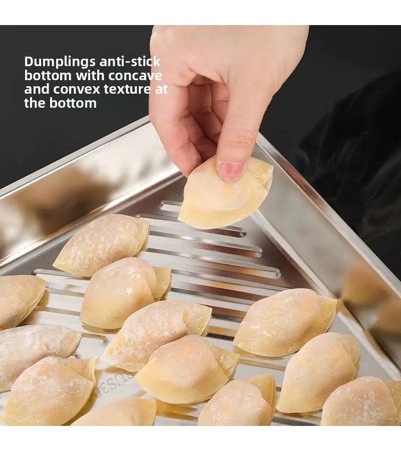 3pcs Large Baking Trays With Lids Silvery Non Stick Easy Clean Rectangle Roast Vegetables Meat Home Restaurant Use - Image 1