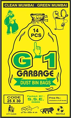 G1 Garbage Bags | Trash Bags | Waste dustbin Bags | 25 X 30 Inches | 5 Packs | 70 Pieces | Large | Black - Image 5