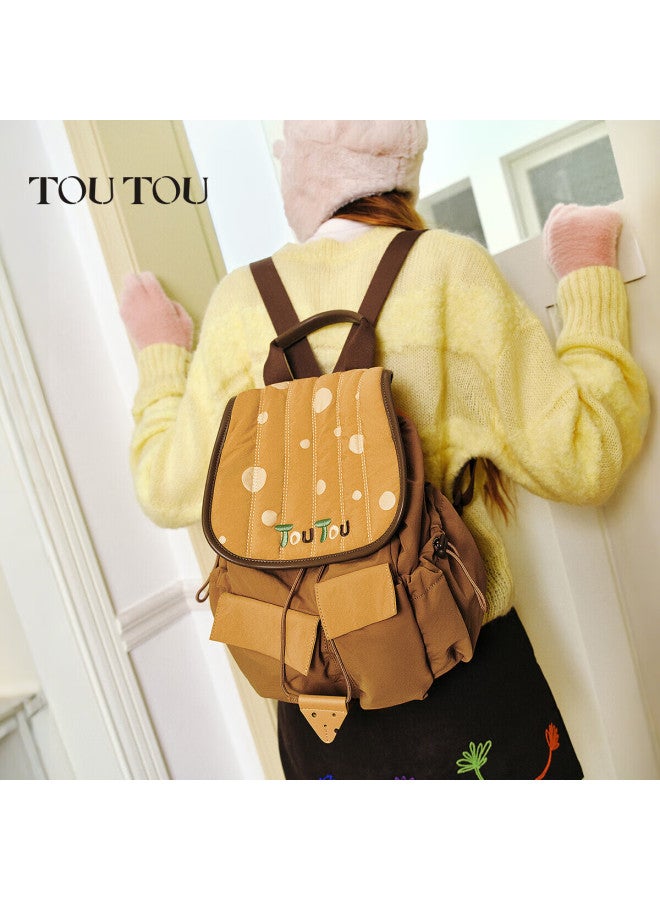 Toutou New Soft Women's Backpack Cute Casual Versatile Large Capacity Pumpkin College Style Shoulder Bag - Image 1