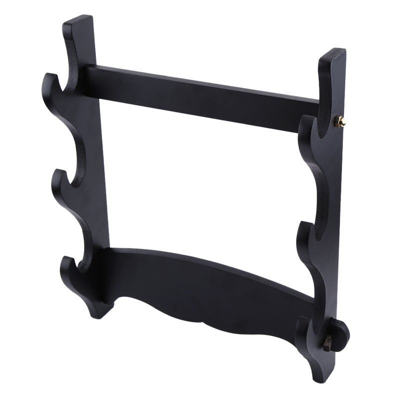 Sword Holder: 3-Slot High Density Resin Solid Wood Delicate Design - Fine Workmanship Katana Hanger for Sword Wakizashi Flute Display - Image 5
