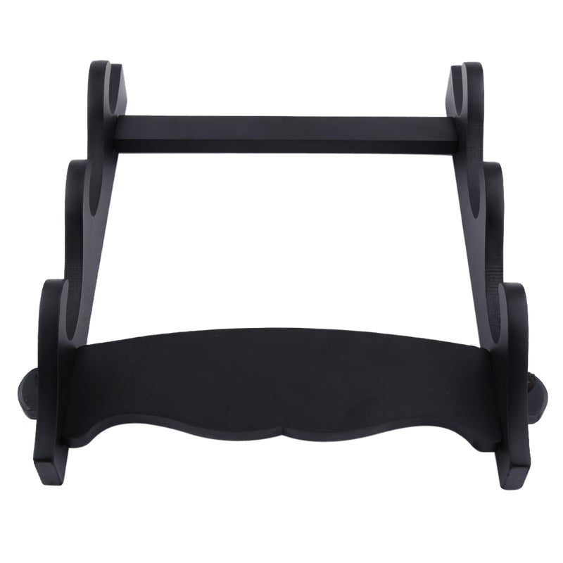 Sword Holder: 3-Slot High Density Resin Solid Wood Delicate Design - Fine Workmanship Katana Hanger for Sword Wakizashi Flute Display - Image 4