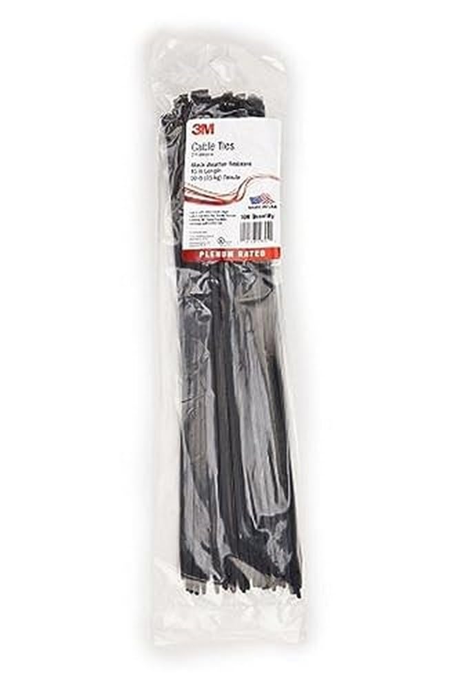 3M Cable Tie Ct15Bk50-C  Pack Of 100 Ties  15 Inch Length  50 Lb Tensile  Black - Image 1