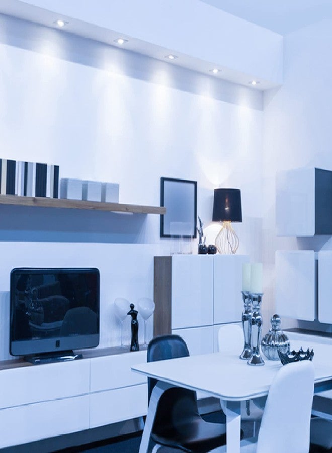 ويبرو مصباح Wipro Garnet LED دائري موجي بقوة 3 واط | مصباح COB للسقف | ضوء أبيض بارد (6500 كلفن) | تصميم قابل للتعديل | مصباح سفلي قابل للإمالة ومثبت في السقف المعلق | فتحة 60 مم | عبوة من 4 قطع - Image 3