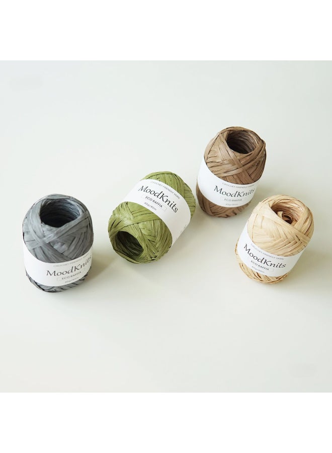 Raffia Line Cotton Straw Hat Bag DIY Crochet Friendly Braided Line ECO RAFFIA-Color:Other Colors  - Image 1