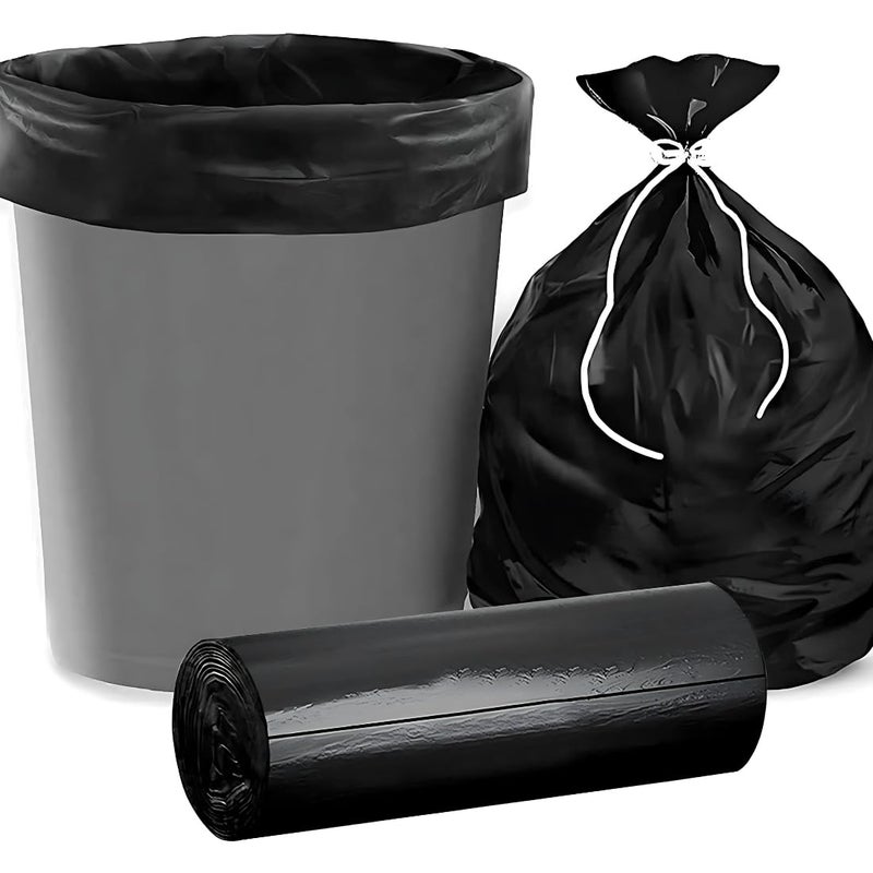 GDS Store HeavyDuty Black Garbage Bags Strong Trash Bags for Home Office Commercial Use Large Capacity Disposable Dustbin Bags Durable Plastic Waste Bags 10 Bags X 1 Rolls 48 X 28 Inches - Image 3