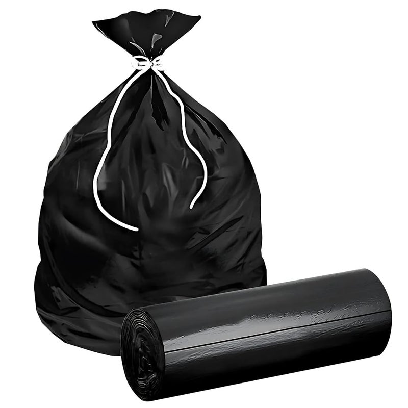 GDS Store HeavyDuty Black Garbage Bags Strong Trash Bags for Home Office Commercial Use Large Capacity Disposable Dustbin Bags Durable Plastic Waste Bags 10 Bags X 1 Rolls 48 X 28 Inches - Image 5